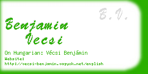 benjamin vecsi business card